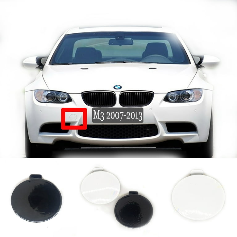 Trimla Front Tow Cover for 07-13 BMW M Series M3 4door E90 Sedan 2door E92  Coupe E93 Convertible 2007 2008 2009 2010 2011 2012 2013 Bumper Towing Hook