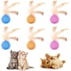 thumbnail image 1 of pelotas de plumas para gatos, juguetes interactivos con cascabel para gatos de interior., 1 of 5