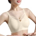 thumbnail image 4 of Besolor Womens Plus Size Bras No Underwire Seamless Full Coverage Supportive Breathable Comfy Everyday Bra(X-Large,White), 4 of 5