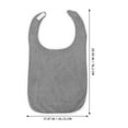 thumbnail image 2 of Hemobllo Grey Cotton Adult Bib for Seniors, Adjustable Feeding Drool Protector, Stain Resistant, Comfortable and, 2 of 8