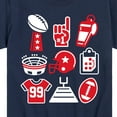 thumbnail image 3 of Instant Message - Football Icons - Toddler & Youth Short Sleeve Graphic T-Shirt, 3 of 6