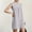 Gray, variant on ZZwxWA Womens Casual Cap Sleeve Mini Linen Dress, Summer Relaxed Fit Crewneck Ruched Sundresses Solid Short Modest Dresses