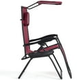 thumbnail image 2 of Topbuy Recling Zero Gravity Chair with Drink Tray & Sunshade, Wine, 2 of 5