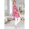 thumbnail image 3 of Ellos Plus Size Stretch Jersey Knit V-Neck Oversized Tunic, 3 of 6