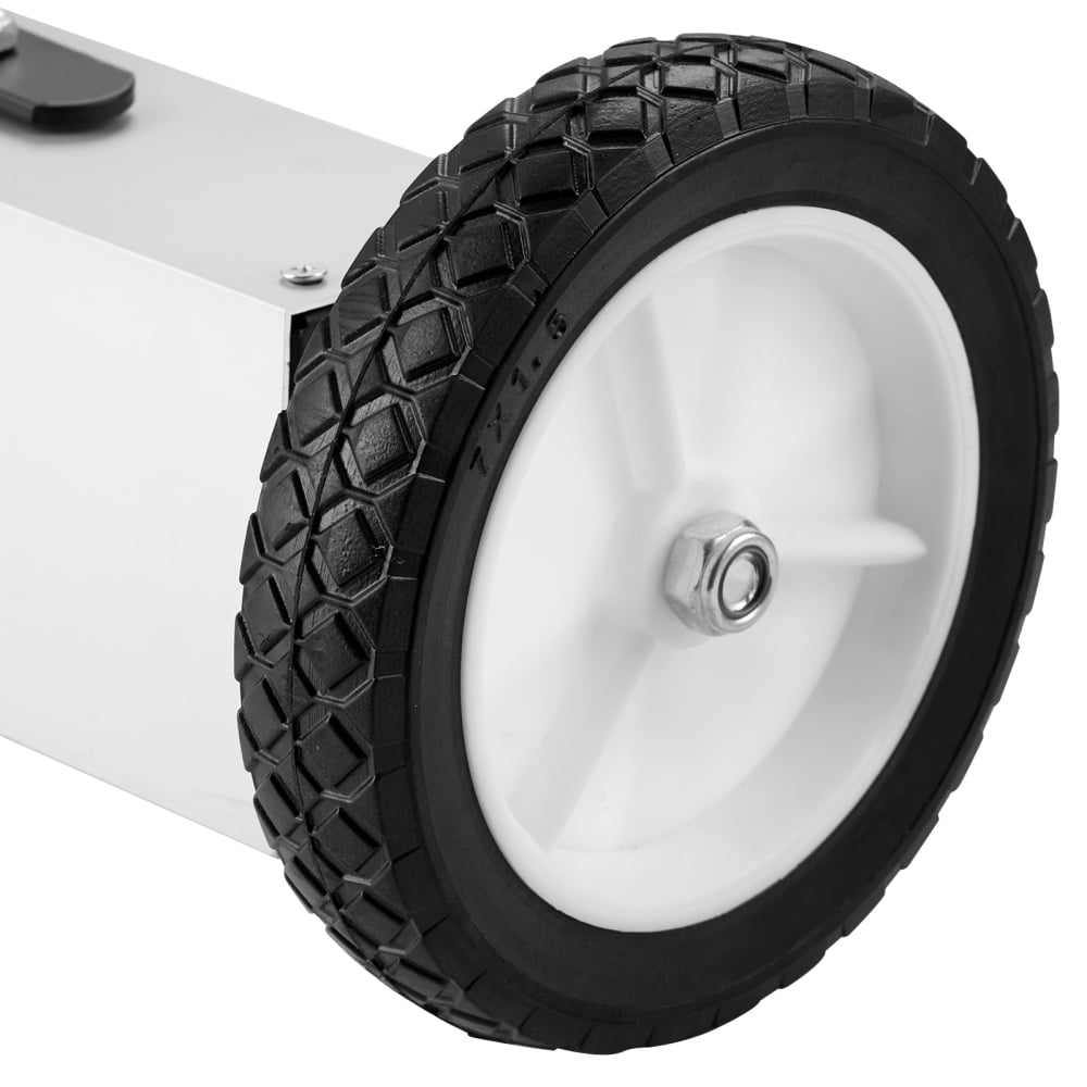 NOBOLEA 36-inch Rolling Magnetic Sweeper with Wheels, Heavy Duty 50Lbs Metal Debris Collector with Adjustable Telescoping Handle for Construction, Garage & Yard