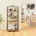 thumbnail image 3 of Costway 4-Tier Kitchen Bakers Rack Microwave Storage Rack Bookshelf for Bathroom Laundry, 3 of 10
