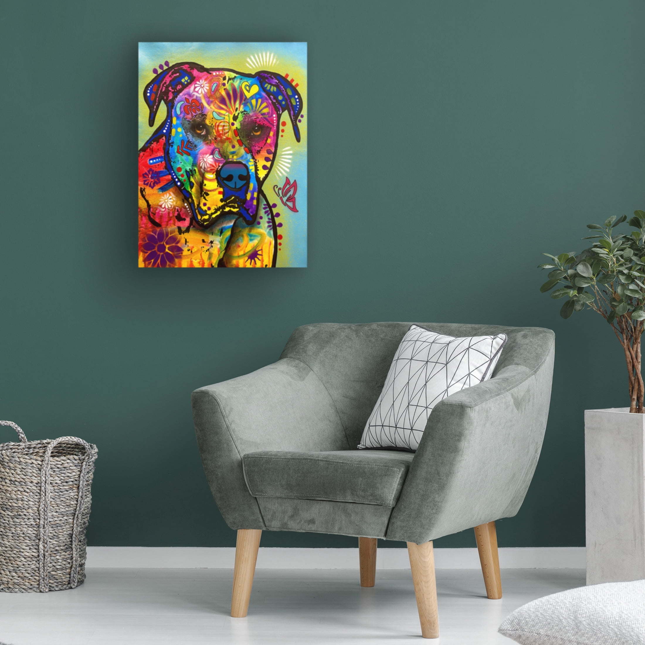 Canvas Wall Art - Dean Russo 'Did Not Mean To Spill The Water Bowl' Wall Art for Living Room, Bedroom, or Office Décor by Trademark Fine Art - 24 x 32 Inches