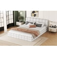 thumbnail image 6 of Queen Size Upholstered Platform Bed, White, 6 of 9