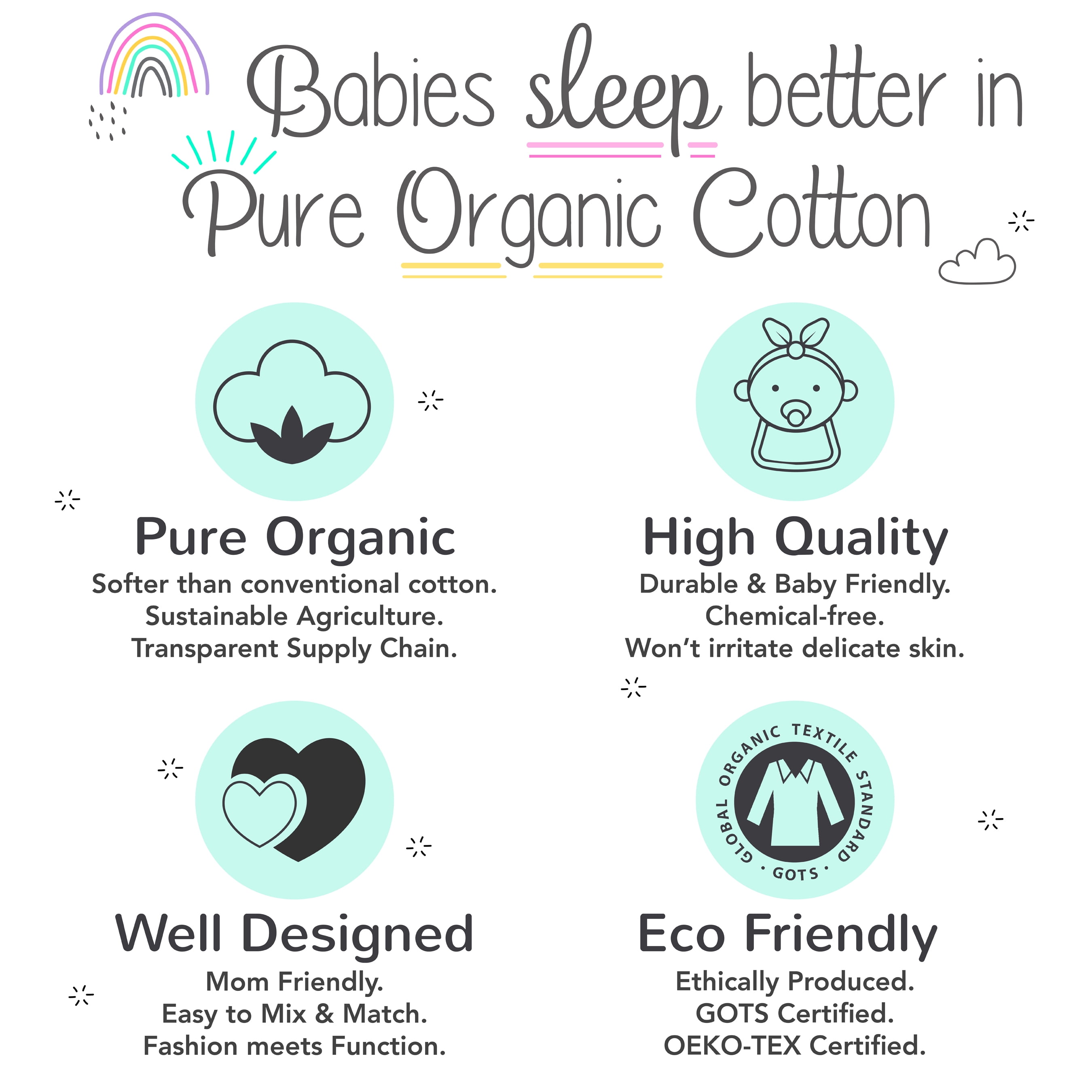 Little Star 100% Cotton 2 Pack Girls Fitted Crib Sheets