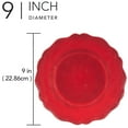 thumbnail image 3 of Certified International  Red Crackle 9" Melamine Salad/Dessert Plates, Set of 4 - 9" Diameter, 3 of 3