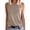 Khaki, variant on Womens Summer Tops Ladies Solid Color Vest Sleeveless Summer T Shirt Round Neck Top Dress Top Top And Shorts Set for Women Market 40 Birthday Tops for Women 90s Crop Top
