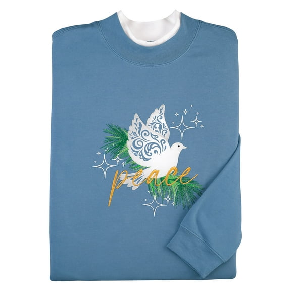 Dove of Peace Sweatshirt, 60% Cotton/40% Polyester, Machine Wash - Large, by Sawyer Creek