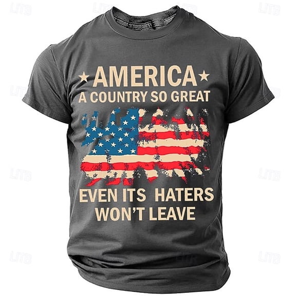 oqasdz Men T Shirts 250 Years Casual US National Flag Graphic Comfort Crewneck Tee for Daily Wear 250th Anniversary USA Shirt