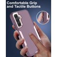 thumbnail image 5 of for Samsung Galaxy S23-FE Case, and Glass Screen Protector, Dust-Proof Port Cover, Full Body Silicone Rubber Covered, Non-Slip Drop-Proof Phone Case for S23 FE 5G(2023), Pink/Purple, 5 of 9