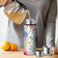 thumbnail image 4 of 20 Oz Watercolor Floral Pattern Coffee Tumbler Double Wall Insulated Stainless Steel Water Bottle | Metal Reusable Thermoses Flask with Cup Cap | Leak & Sweat Proof with Anti-Dust Lid, 4 of 7