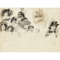 thumbnail image 2 of Pierre-Auguste Renoir 14x11 Gold Ornate Wood Frame and Double Matted Museum Art Print Titled - Studies (Women's Heads), 2 of 4