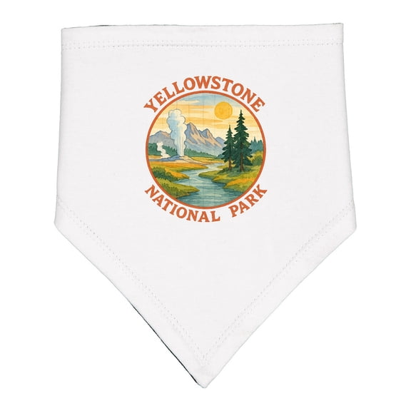 Inktastic Yellowstone National Park Vintage Design Baby Bandana Bib