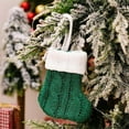 thumbnail image 6 of SMKE Mini Cable Knit Stocking,Xmas Rustic Mini Stocking,Christmas Tree Ornament,Fireplace Mantel Stocking,Vintage Style Classic Small Stocking,Holiday Hanging Holiday Party Hanging Decor Red 1Pc, 6 of 9