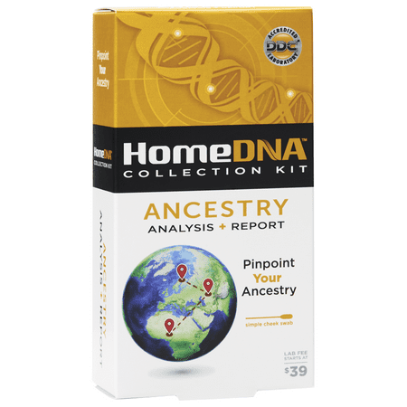 HomeDNA™ Ancestry Test, Collection Kit Only: Starter & Advanced Mail In At-Home DNA Testing (Lab Fee Not