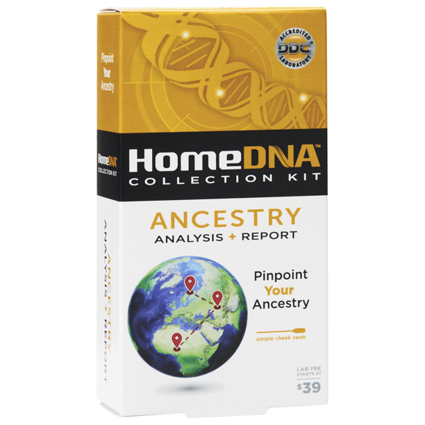 HomeDNA? Ancestry Test, Collection Kit Only Starter & Advanced Mail In