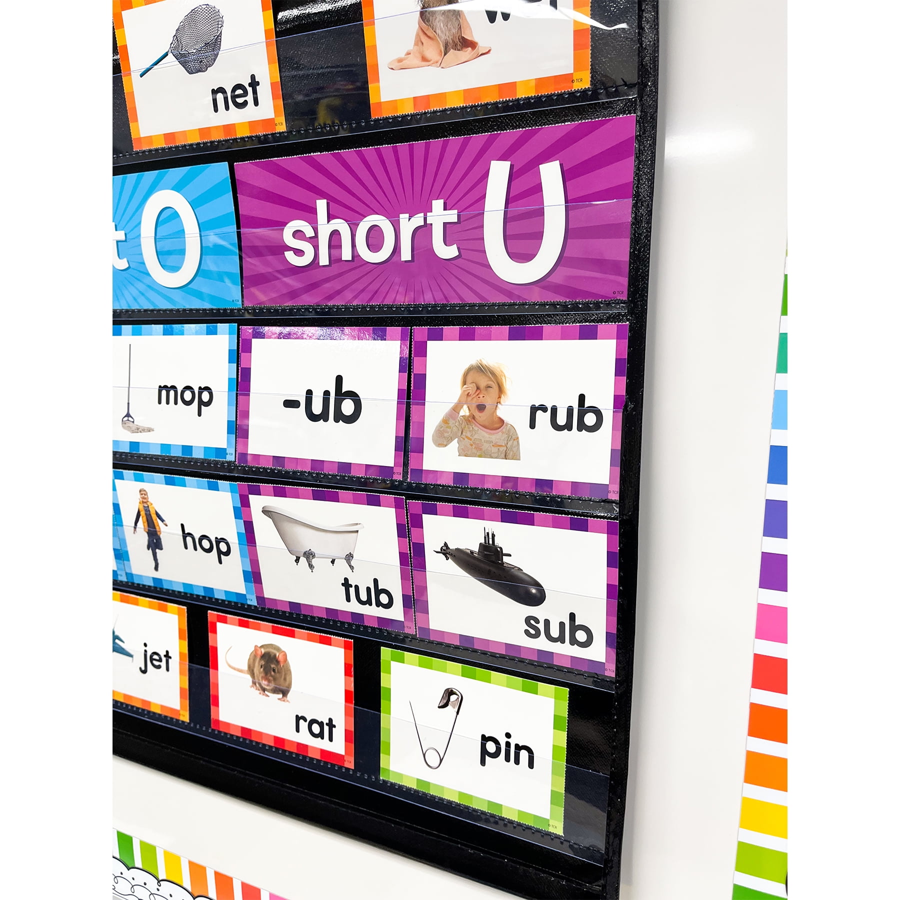 Teacher Created Resources Short Vowels Pocket Chart Cards, 205 Pieces Per Pack, 2 Packs