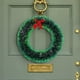 thumbnail image 4 of Corona de Navidad, corona de puerta delantera, guirnalda navideña de hojas blancas, corona de Navidad para sala de estar, ventana, fiesta, pared 30cmx30cm BLESIY Guirnalda navideña, 4 of 8