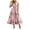 Pink, variant on A Line Dresses for Women Summer Sleeveless Boho Floral Print Beach Sundress Elegant V Neck Pleated Long Dresses
