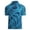 Blue, variant on Womens Tropical Neon Leaves Button Down Polo Shirt Outdoor Sports Vacation Top Notch Neck Short Sleeve Shirt