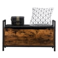 thumbnail image 7 of JINS&VICO Storage Bench, Industrial Hidden Shoe Entryway Bench, End of Bed Storage Chest Ottoman for Hallway, Bedroom, Living Room, Rustic Brown, 7 of 7