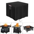thumbnail image 2 of Square Fire Pit Cover, Fits for Fire Pit Table, Waterproof and Windproof, 30*30*25inch, Black, 2 of 5