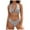 Light Gray, variant on Women's V Neck Bikini Set Wave Triangle Top Cheeky Two Piece Bathing Suits (Black, XS)