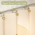thumbnail image 4 of AmazerBath Shower Curtain Hooks, Shower Curtain Rings, Metal Decorative Shower Curtain Hooks Rust Proof, Gold Shower Hooks for Shower Curtain Liner, Set of 12 Hollow Ball Design, 4 of 7