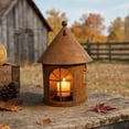 thumbnail image 4 of House Candle Holder, Metal Lantern Decor, Hollow House Shaped Candle Stand for Mantels Dining Tables Covered Patios, Lightweight Metal Accent for Flexible Display, 4 of 7