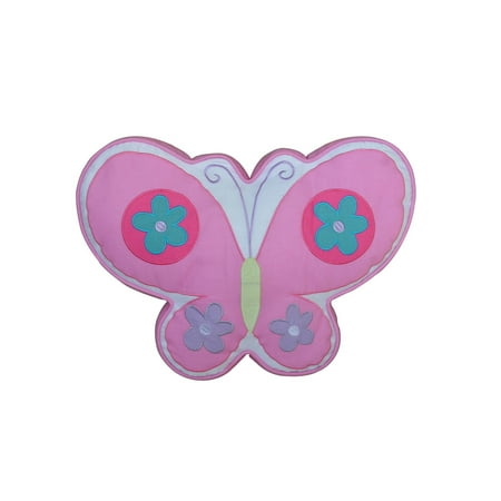 Butterfly Pillow Butterfly love tulip 100% Hypoallergenic Cotton Butterfly Patchwork Decorative Throw Pillow Pink ()