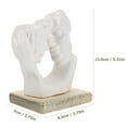 thumbnail image 2 of FRCOLOR Ceramic Couple Sculpture Sculptures Home Decor Lovers White, 2 of 8
