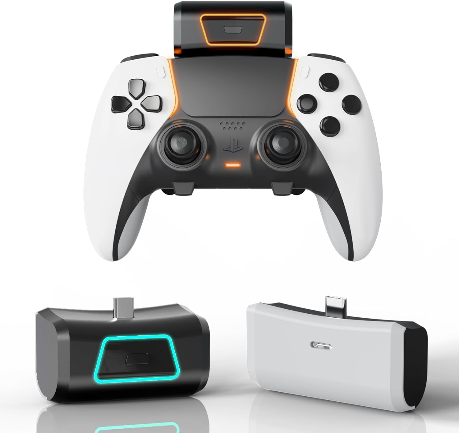 Uberwith Rechargeable Battery Pack Compatible with PS5 Dualsense/Edge Controller,Play and Charge Kit for Playstation 5 Controller,2000mAh with LED Indicator,USB Type-C Charging Cable