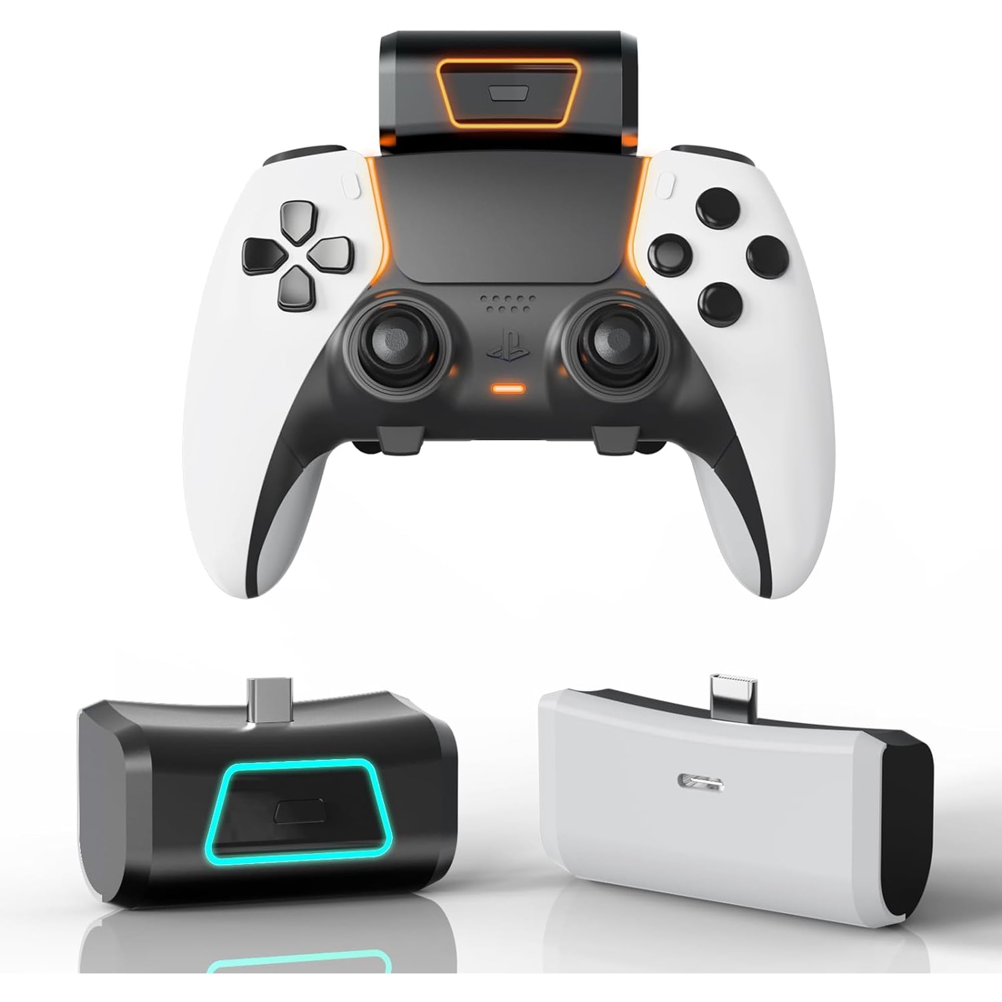 Uberwith Rechargeable Battery Pack Compatible with PS5 Dualsense/Edge Controller,Play and Charge Kit for Playstation 5 Controller,2000mAh with LED Indicator,USB Type-C Charging Cable
