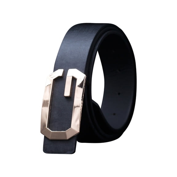 ibiyuan Work Belts For Men Womens Leather Belt for Jeans G Buckle Dress Pants Ladies Adjustable No Holes Belt with Automatic Sliding Buckle