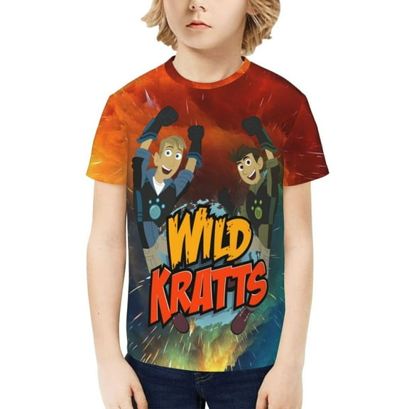 Wild Kratts Kids T-Shirt 3d Printed Graphic T-Shirts Boys And Girls Short Sleeve Shirts For Youth Kids X-Small