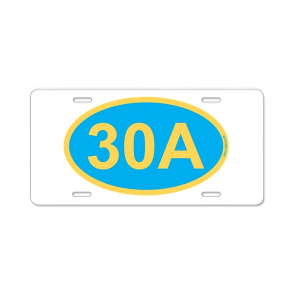 CafePress - 30A Florida Emerald Coast - Aluminum License Plate, Front License Plate, Vanity Tag