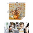 thumbnail image 4 of Fall Turkey Cloth Napkins Set of 8 Reusable Dinner Napkins, Happy Thanksgiving Pumpkin Maple Leaf Cocktail Napkin Washable Table Napkins for Wedding/Holiday Party/Baby Shower 20"x20", 4 of 7