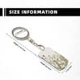 thumbnail image 4 of Goofa Herbs and Wildflowers Printed Rectangular Metal Keychain Bag Charm Floral Charm for Purse Keys Metal Keyring Gift for Women Accessories, 4 of 7