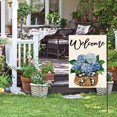 thumbnail image 4 of Hydrangea Spring Summer Garden Flag 12x18 Inch Double Sided Outside, Floral Welcome Yard Outdoor Flag, 4 of 6