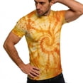 thumbnail image 6 of Sexlip Womens Yellow Tie Dye Blouse Crew Neck Design Breathable Fabric Relaxed Silhouette for Summer Gatherings Yellow M, 6 of 9
