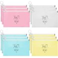thumbnail image 1 of 20 Pieces Plastic Face Cover Storage Bag Reusable Face Cover Organizer Bag Multipurpose Slider Storage Pouch File Bags, 4 Colors, 1 of 7