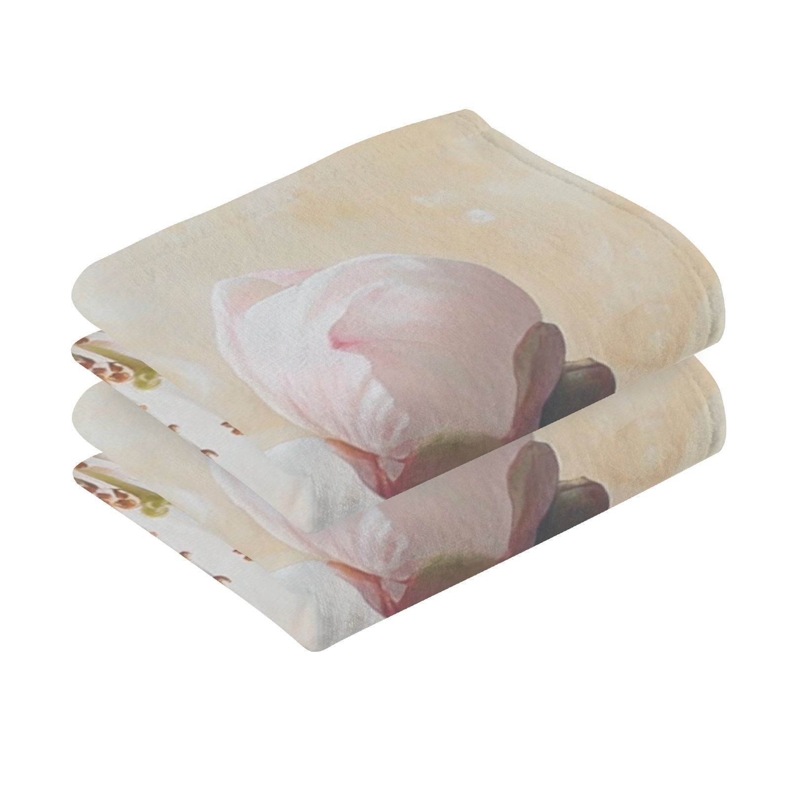 Blossom Drop Hand Towels Cotton Bath Towels Large Face Towels Absorbent for Bathroom 2 Packs