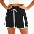 thumbnail image 6 of Dvprdro Mesh Workout Shorts for Women High Waist Drawstring Loose Fit Running Shorts with Built in Brief, 6 of 7