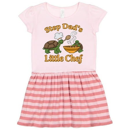 

Inktastic Step Dad s Little Chef with Cute Turtles Gift Toddler Girl Dress