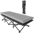 thumbnail image 1 of Outsunny Lit de Camp avec Coussin, Lits Pliants Extra Larges de 32 Pouces, Gris, 1 of 10
