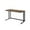 Black Frame & Brown Desktop, variant on Hassch Modern Industry Writing Desk Computer Table with Built-in USB Port & Plug, Black Frame & Brown Desktop